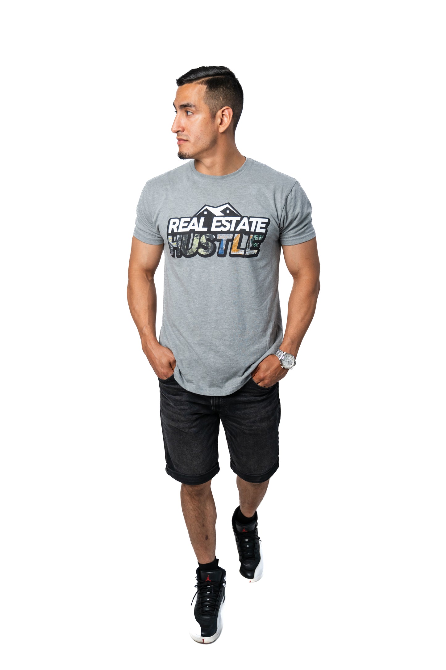 Grey Real Estate Hustle T-Shirt