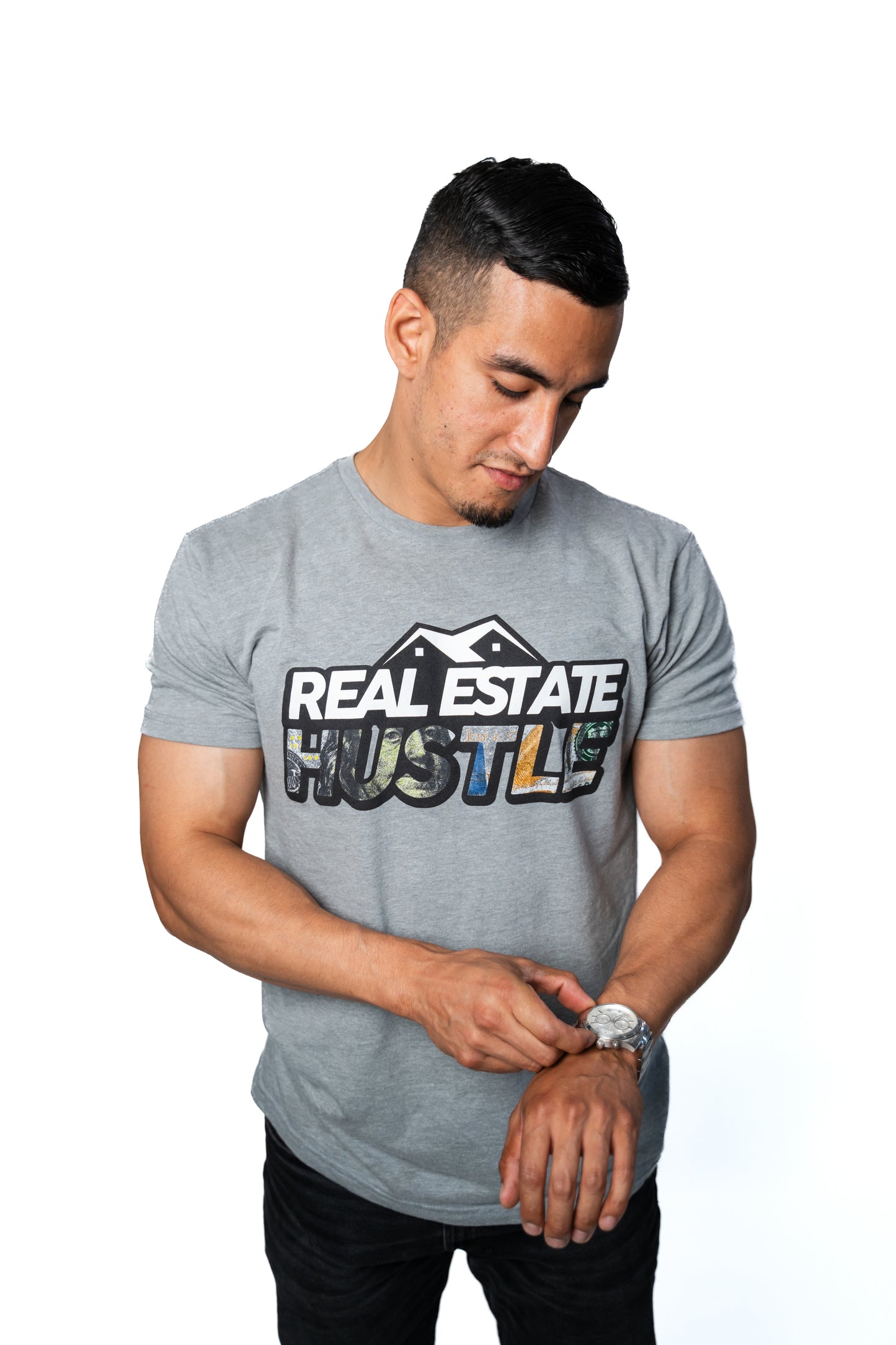 Grey Real Estate Hustle T-Shirt