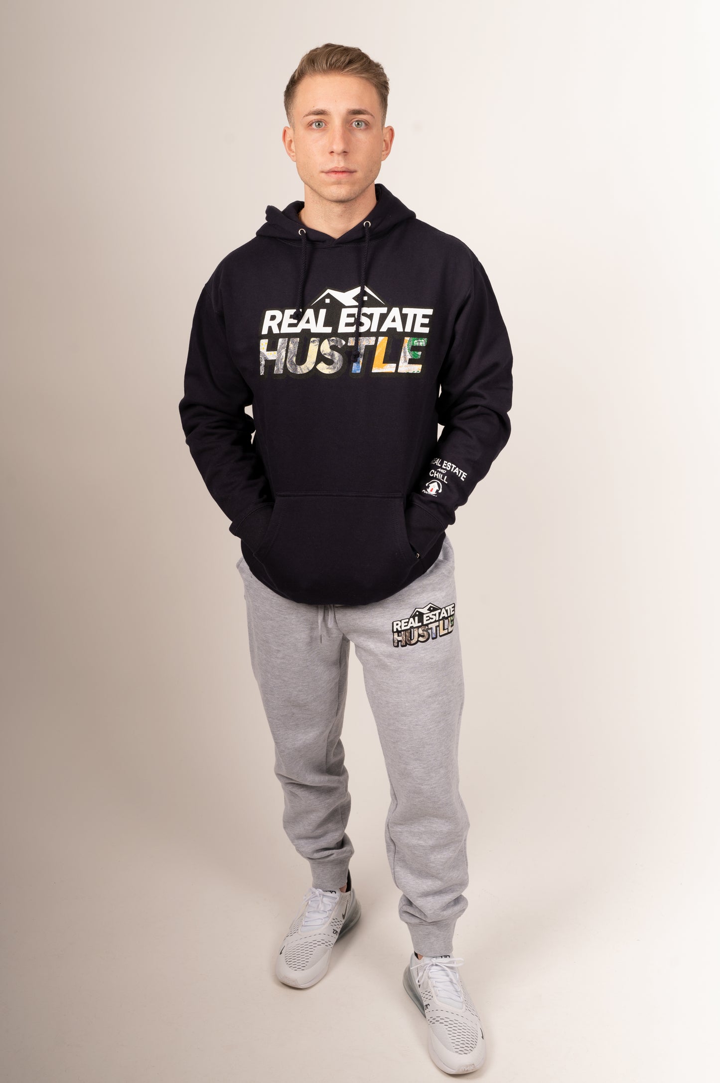 Navy Real Estate Hustle Hoodie