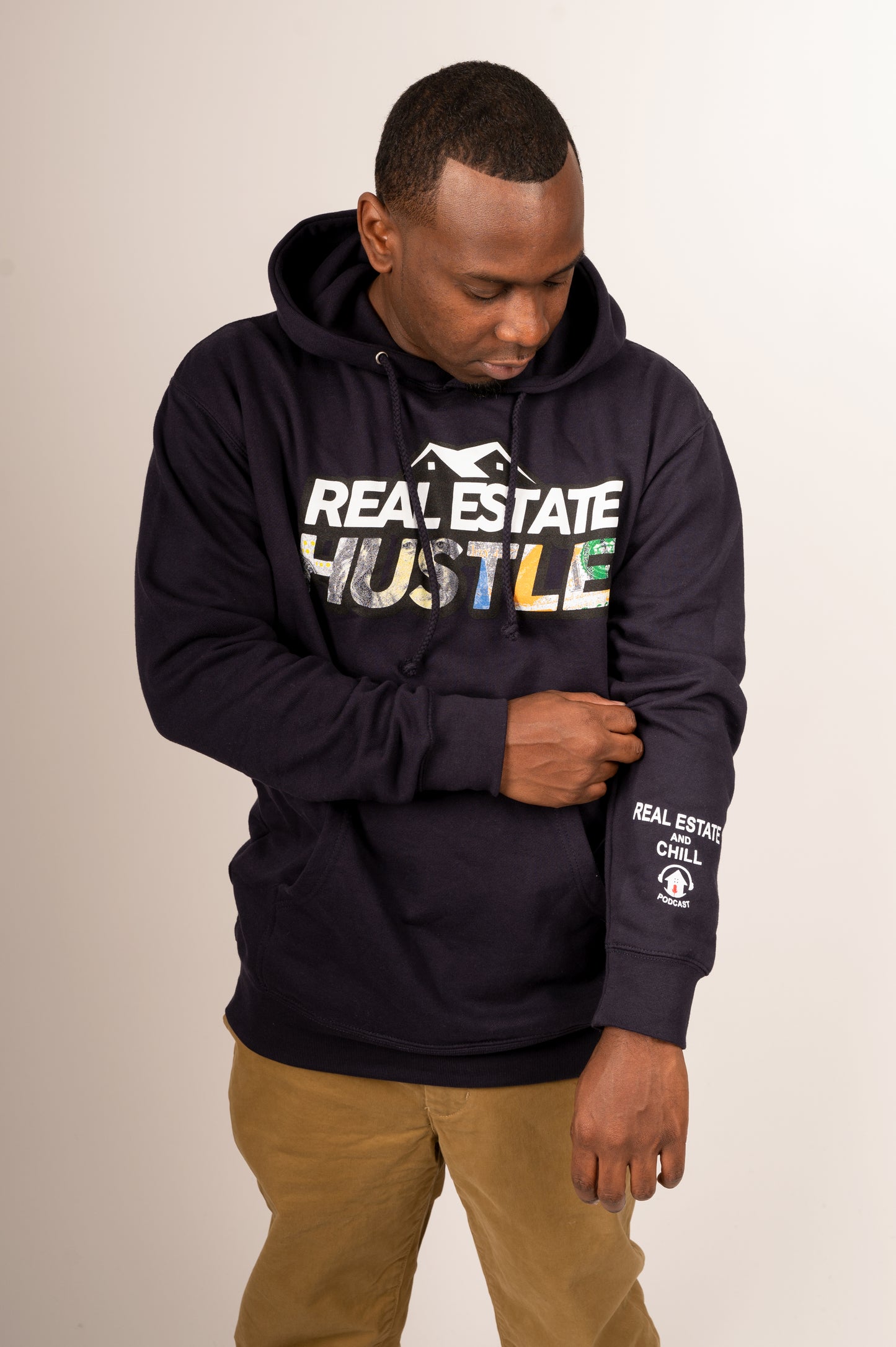 Navy Real Estate Hustle Hoodie
